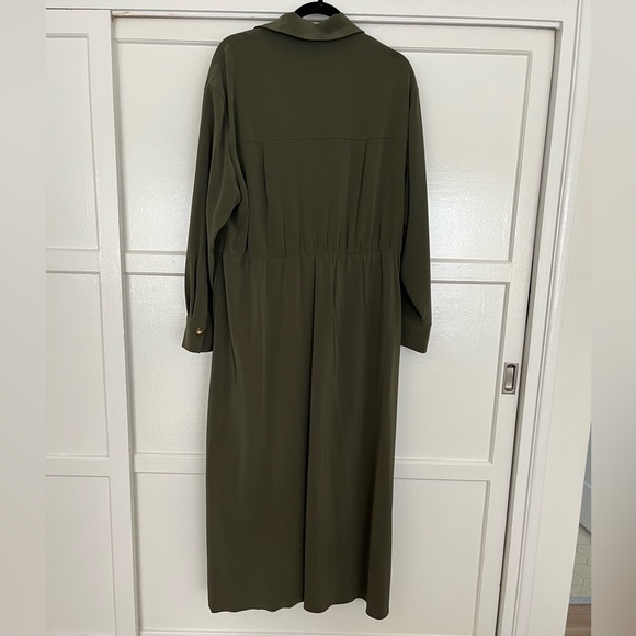 Vince Long Sleeve Shaped Collar Tie-Front Dress - Picture 5 of 9